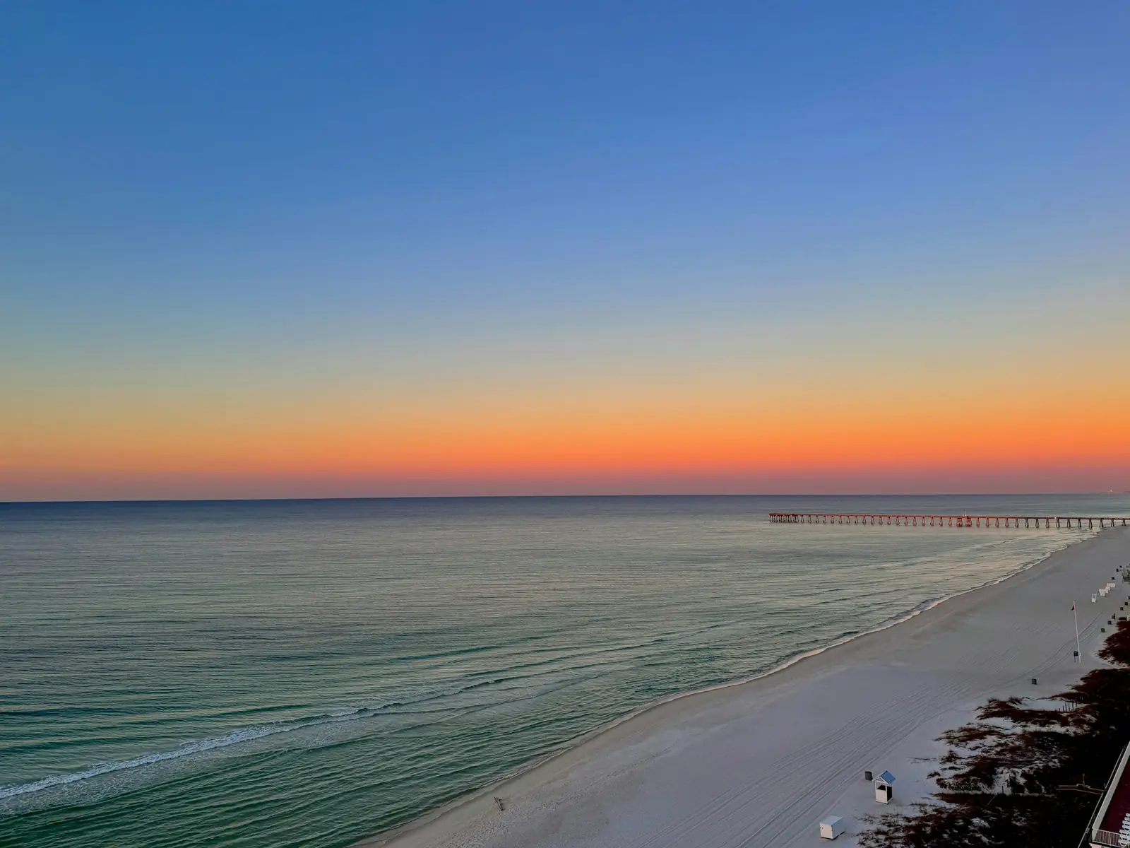 Panama City Beach pier at sunset
